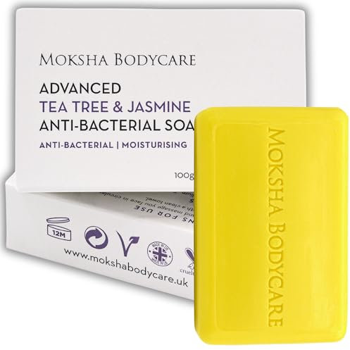 Tea Tree Soap Bar with Jasmine - Brightening Soap for Dark Spots Hyperpigmentation Scars Anti-Blemish | Moisturising Bar for Women Face and Body | Cruelty FREE- 100g