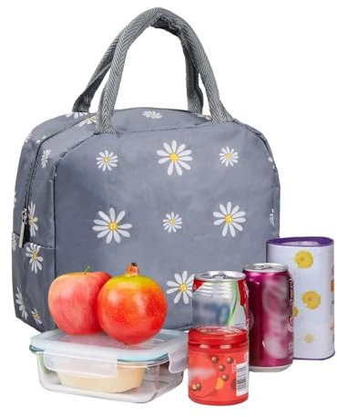 HoaaiGo Bolsa de Alimentos, Bolsa Térmica Impermeable para Loncheras, Bolsa Plegable para Picnic para Mujeres, Adultos, Estudiantes y Niños
