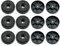 12stk Lautsprecher Stoßdämpfer Füße, 30x8mm Lautsprecher Isolierung Pad rutschfeste Gummidämpfer, für Audio, Lautsprecher, Subwoofer, Heimkino, HiFi-Geräte (Schwarz)