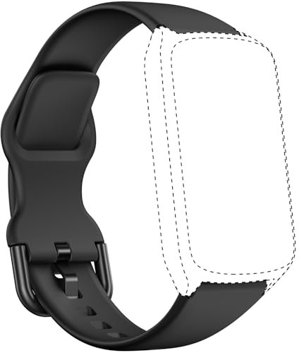Amzhero Smart Watch Bands, 16MM for D26 Smart Watch Fitness Tracker, Soft Nylon Sport Strap Black