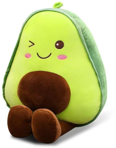 Bukezudang Avocado-Plüsch-Spielzeug, 30cm Avocado Cushion Toy, Avocado Kissen Kuscheltier, Gefüllte Avocados Plüsch Puppe, Schönes Geschenk Für Kinder, Haustiere, Für Auto, Sofa, Dekoration,