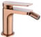 MICE - Grifo monomando para bidé hecho de latón - Grifo para wc apto para agua frio/caliente - Grifo higienico Color Oro Rosa Cepillado - BDN047-2ORC Serie Napoles