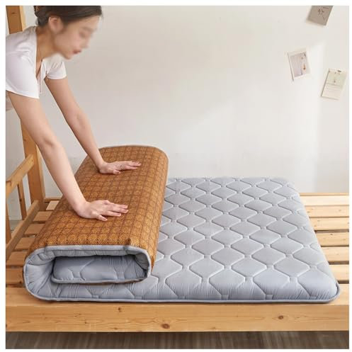 Japanische Futon-Matratze, Rattan-Matte Für Zwei Zwecke, Aufrollbare Matratze, Tatami-Matte, Tragbare Und Faltbare Camping-Matratze, Matratze Für Studentenwohnheime (Color : A, Size : 120x190cm)