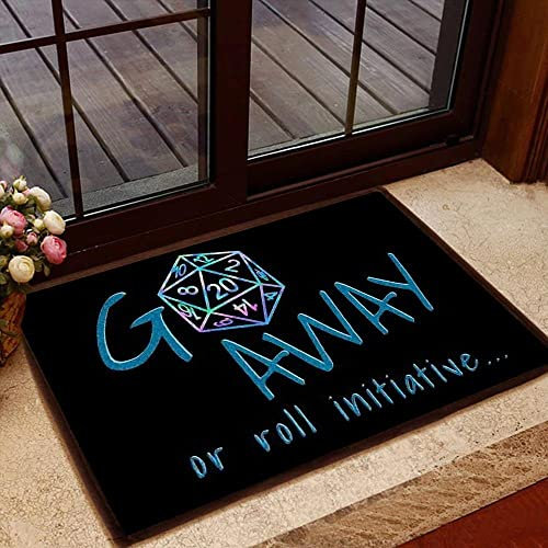 MIAOMANSENSTORE Fußmatte innen außen fussmatte Fußmatte, Go Away Or Roll Initiative Welcome Home Fußmatte Deko Wohnzimmer