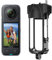 CYNOVA Insta 360 X4 Multifunktions-Rahmen für insta360 X4 Zubehör, Insta 360 X4 Schutzhülle mit Silikonlinsenabdeckung, 2 Kaltschuh, zusätzlicher Schutz, Montageflexibilität