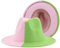 FULUJIDI Bucket Hat Hut Männer Frauen Zwei Farblich Passende Filzhut Aus Stoff Warm Partykleid Modisch Flache Krempe Jazz-Top-Kappe 56–58 cm Fruitgreenpink