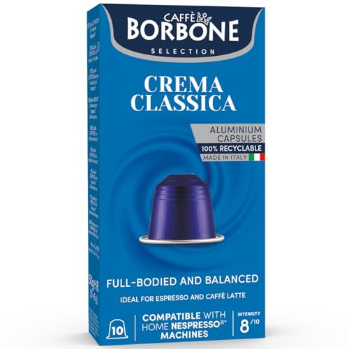 10 paquets de 10 Capsules (5g) de mélanges de café moulu torréfié Classica CAFFE BORBONE