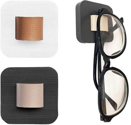 Brillenhalter,Brillenhalter wand 2 Stücke,Brillenständer,Sonnenbrillen Ständer,Wandmontage Brillenhalter,Sonnenbrillen Aufbewahrung,für Myopia-Brillen, Planspiegel, Lesebrillen(Schwarz Und Weiß)