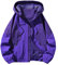 Ewleguzka Einfarbige Herren-Regenjacke, leicht, wasserdicht, schnell trocknend, lockere Passform, mit Kapuze, Windbreaker, Softshelljacke, pflegeleicht, Reißverschluss, vielseitiger