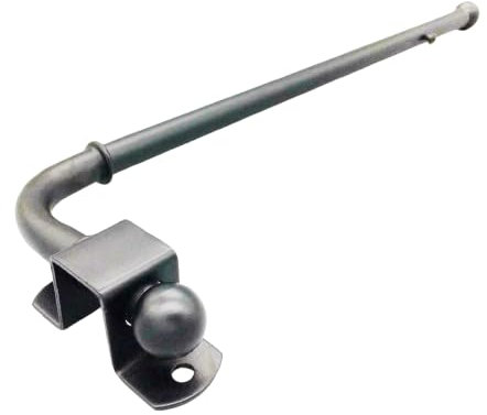 Extendable Curtain Rod Poles Ball Type Without Rings - Swinging Arm Drapery Rods for Insulation of Doors or Windows Made with Durable Brass Material (Black, 30CM - 50CM)