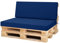 PRIMEPATIO Palettenkissen Outdoor 2er Set für Terrassenmöbel, Auflagen, Kissen & Polster, Wasserdicht und Farbecht, Ersatz für Palettensofa, Sitzkissen für Europaletten, Hof, Garten, Terrasse, Navy