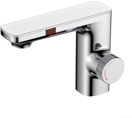 Grifo del Fregadero de la Cocina Grifo del Lavabo del Sensor, Grifo Mezclador del Lavabo del Sensor infrarrojo con Dos Zonas del Sensor, Mezclador de Agua fría y Caliente, para el baño de la Cocina