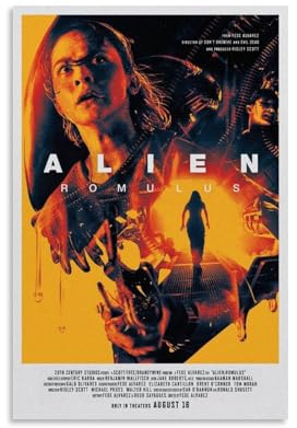 HATJZRUM Filmposter Alien Romulus, TV-Serie, Kunstposter, Druckposter für Hausbau, ästhetische Dekoration, Leinwand, Wandkunst, Schlafzimmerdekoration, 60 x 90 cm, ungerahmt, 34