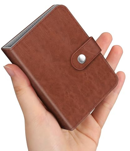 Fintie Mini Fotoalbum für 2x3 Zoll Filme - 52 Taschen kleine Alben für Fujifilm Instax Mini Sofortbildkamera/Polaroid Hi-Print Bilder, Kpop Fotokartenhalter Binder, (Vintagebraun)