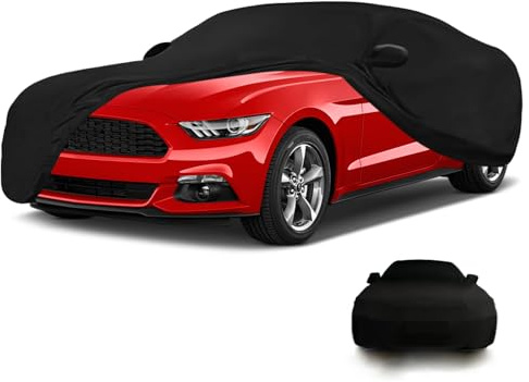 Autoabdeckung Indoor Kompatibel mit Ford Mustang 2005-2024, Stretch Atmungsaktiv Staubschutz Vollgarage Autoabdeckung für Tiefgarage, Indoorgarage Autoschutzhülle