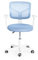 FurnitureR Office Chair Desk Chair Adjustable Height Swivel Fabric Seat Ergonomic Work Chair with Armrest for Study Room, Blue