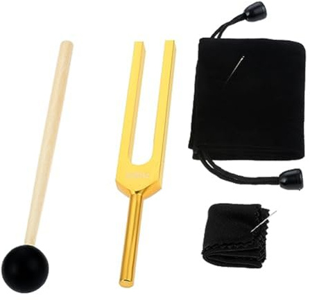 Qusedwey 528 Hz Tuning Fork, Gold Tuning Forks 528 Hz for Healing, Musical Instrument, Meditation, Relaxation Easy to Use