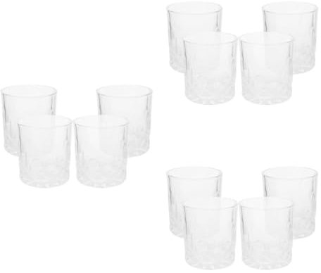 PRETYZOOM 3 Juegos Vaso De Whisky Copas De Vino Copas De Coctel Gafas Pasadas De Moda Botellas Vasos De Cerveza Vasos De Vaso Vasos Irrompibles Bar Cóctel Brandy Vidrio Transparent 4 Uds * 3