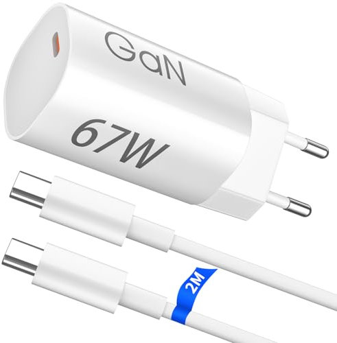 67W Chargeur Rapide USB C pour Xiaomi 14T 13T 13 Lite Pad 7 Pro,USB C Chargeur Secteur avec GaN Tech Chargeur Turbo 6A Câble Typ C 2m pour Xiaomi Redmi Note 14 13 12 11 Pro 14s 14c POCO X7 M7 X6 M6Pro