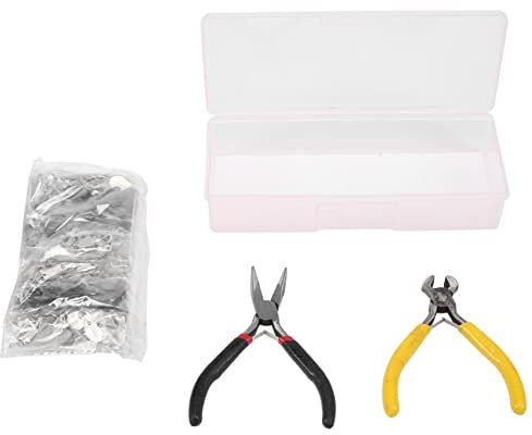 Gosera 194 Pcs Zipper Repair Kit, Replacement Zip Slider Zipper Replacement with 2 Mini Pliers, for Garment, Bag, Jackets,Tents