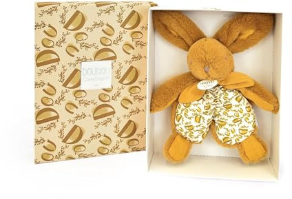 Doudou et Compagnie Plüschhase – Plüschtier Hase – Rosa – 18 cm – für Kinder Mädchen und Jungen ab der Geburt – inklusive Geschenkbox – DC4193