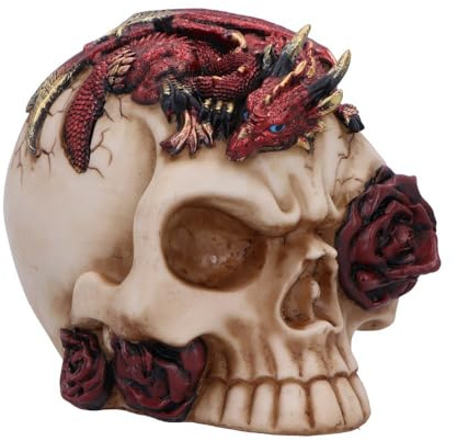 Nemesis Now Rose Flame 14.5cm | Original Nemesis Now Design, Hand-Painted Resin Gothic Fantasy Figurine, Collectible Decor