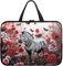 Treer 10-17 Pollici Borsa Porta PC, Stampa Zebra Custodia Laptop con Manico, Borsa PC Impermeabile Unisex, Laptop Bag con Cerniera, Custodia Notebook (Rosso,10 pollici)