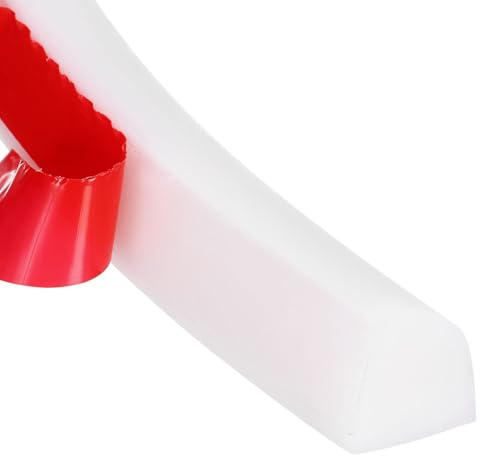 sourcing map Garniture murale flexible quart de rond 1,8 x 2,2 x 299,7 cm, bande en caoutchouc moulé pour plafond, sol, comptoir de salle de bain, blanc