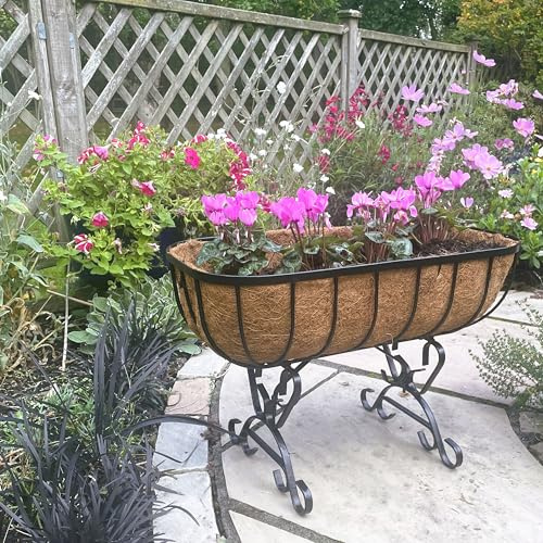 RUDDINGS WOOD Patio Raised Metal Garden Planter on Legs Outdoor Flower Elevated Plant Box