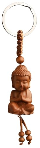 YAOYYG Petit Porte-Clés Bouddha, Porte-Bonheur & Talisman | Porte-Clés Pendentif Bouddha À Gravure Tridimensionnelle, Cadeau Bouddhiste Pour Femmes Et Hommes
