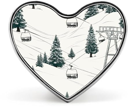 Skilift mit Tannenbaum-Anstecknadel – Gestalten Sie Ihre eigene personalisierte modische Brosche, dekorative Anstecknadeln aus Metall
