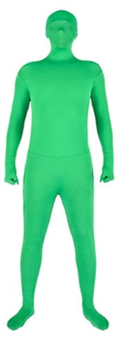 GOWENIC Elastischer Chromakey-Anzug für Filmstudio | Green Screen Ganzkörper-Body mit Reißverschluss Hinten, Chlorierter Stoff für die Videoproduktion (180cm)