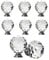 NUODWELL 8 Pcs Spherical Drawer Knob Crystal Pull Handles Cupboard Wardrobe Knobs (20MM)
