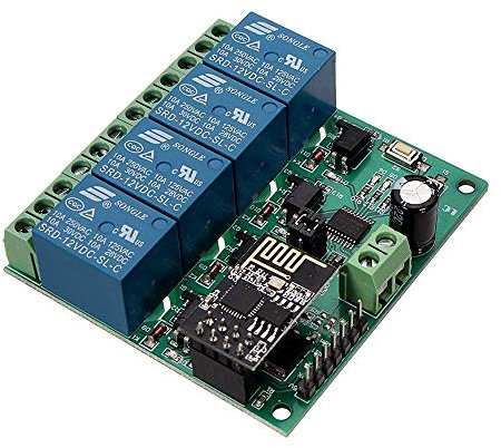 DollaTek 12V ESP8266 Vier Möglichkeiten Wifi Relais IOT Smart Home Cepphone APP Fernbedienung Schalter