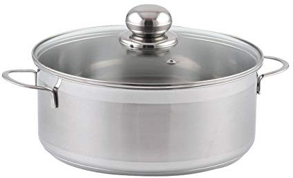 SSW Stolze Stahlwaren »City« Bratentopf mit Glasdeckel, Edelstahl, ø: 240 mm, 24 centimeters