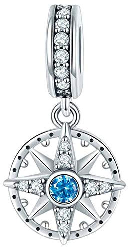Kompass Charm Anhänger für Pandora 925 Sterling Silber