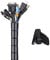 MOSOTECH Cache Cable, 2m Gaine Souple Electrique Cable Management pour Ranger ou Cacher Les TV PC Câbles, Gestion des Câbles pour Maison et Bureau, 2m - ∅22mm, Noir
