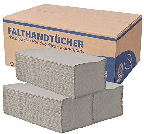 FETEX | Papierhandtücher 1-lagig [250-5.000 Blatt] Falthandtücher 25x23cm natur ZZ (20)