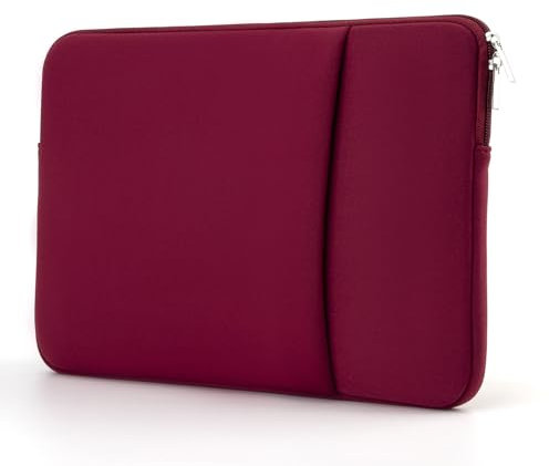 MicaYoung 11-11.6 Inch Laptop Sleeve Shockproof Case Padded Computer Protective Cover with Pocket Compatible with 11.6 inch MacBook HP Dell Samsung Chromebook Notebook, Red