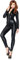 M MUNCASO Catwomen Jumpsuit PU Leder Damen Catwoman Catsuit Kostüm Party Outfit Dress up Cosplay Engen Body Schwarz