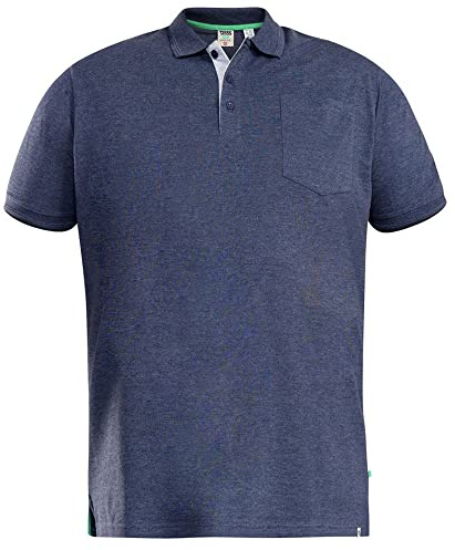 D555 Kingsize Grant Polo Denim Marl Denim 3XL
