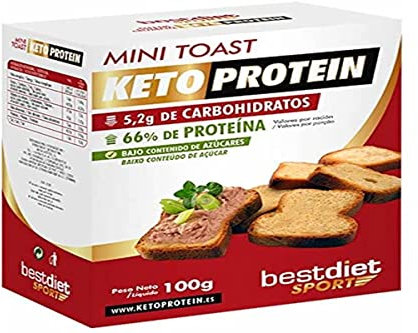 Best Diet Mini Toast Keto Protein 100 gramos