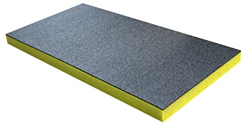 Shadow Foam Medium Sheet – Foam for Tool Box Organisation – 1000mm x 500mm - DIY Cut & Peel Foam Sheet for Tool Boxes & Tool Storage Systems – Drawer Organiser – Yellow (50mm Depth)