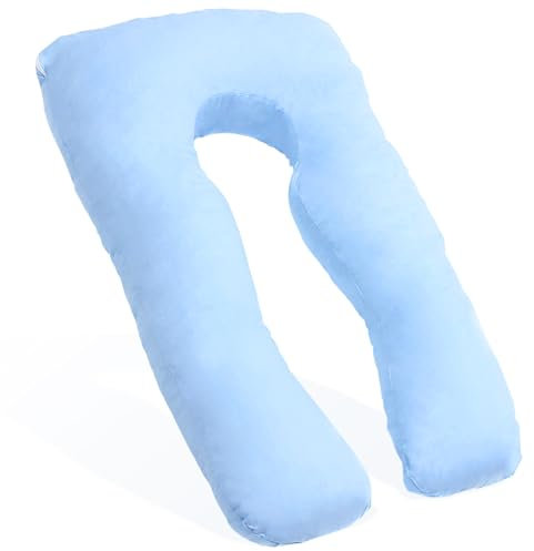Almohadas de Embarazo para Dormir, de algodón, de Cuerpo Completo en Forma de U, Caderas de Maternidad, Vientre de Apoyo de Espalda