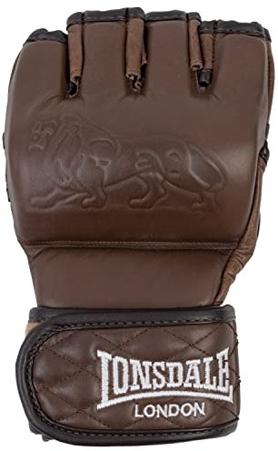 Lonsdale Unisex-Adult MMA Gloves Equipment, Vintage Brown, L/XL