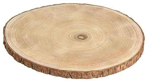 Disco di legno vassoio da portata per piatti | decorativo, con corteccia, 35 x 2 cm