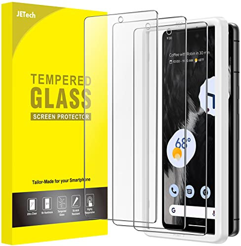 JETech Schutzfolie für Google Pixel 7, Panzer Schutz Glas Folie Displayschutz mit Einfaches Installationswerkzeug, Fingerabdruck-ID-Kompatibel, HD Klar, 3 Stück