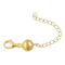 SHOP LC Magnetverschluss-Kettenverlängerung für Damen, 925 Silber, Roségold & Gold, Armband- und Halskettenverbinder