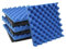 6 Packs Black + Blue/Charcoal Egg Box Foam Fabric Acoustic Brick Plate Sound Insulation Sound Protection Foam Filling Sound Absorbent Studio 30 x 30 x 3.8 cm