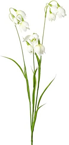 creativ home Kunstblume Märzenbecher, Märzbecher, Märzglöckchen 78cm. Großes Schneeglöckchen. Künstliche Frühlingsblume in weiß